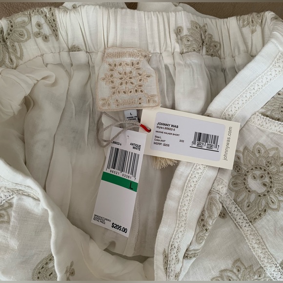 JOHNNY WAS Maxine Walker Embroidered Paisley Shorts - Picture 13 of 14